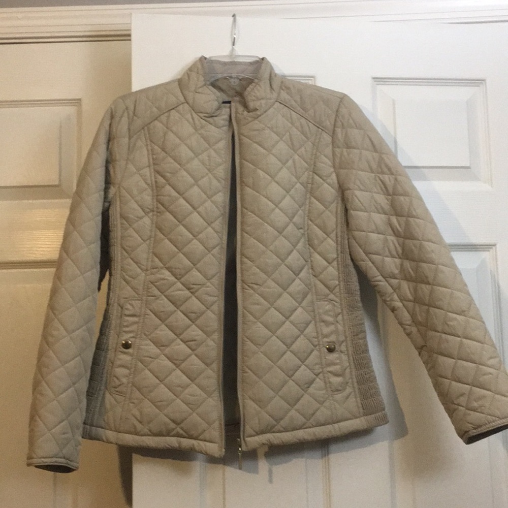 Beige Quitted Jacket